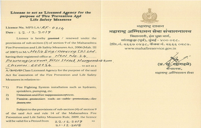 Fire water pump house Testing Company Chennai